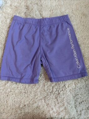 Calvin Klein Performance Girls Lavender Stretch Bike Shorts 8/10